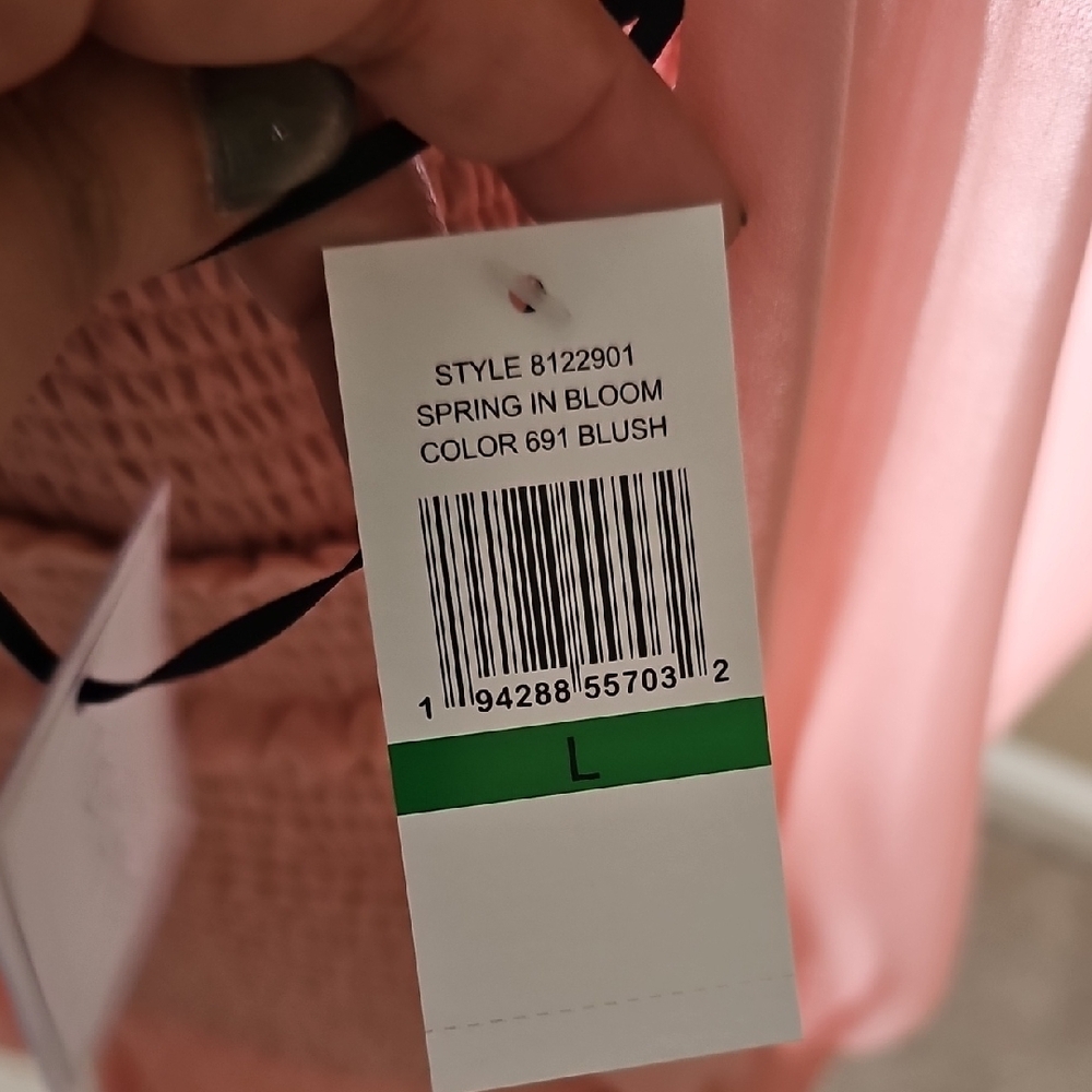 1.State Spring In Bloom Blush Pink Ruffle Dress (Size L) - Picture 5 of 9